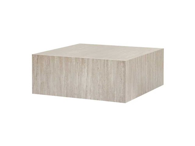 Vierkante salontafel met travertijn-effect - afbeelding 4 van  6