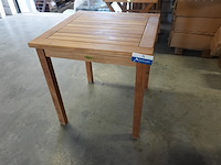 Vierkante teakhouten tafel, jeparas, 70 x 70 cm