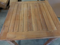 Vierkante teakhouten tafel, jeparas, 70 x 70 cm - afbeelding 2 van  5