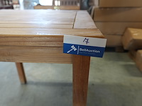 Vierkante teakhouten tafel, jeparas, 70 x 70 cm - afbeelding 3 van  5