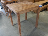 Vierkante teakhouten tafel, jeparas, 70 x 70 cm - afbeelding 5 van  5
