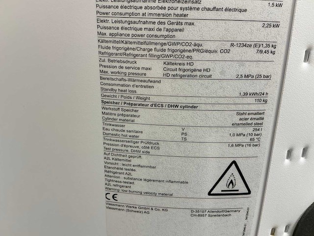 Viesmann vitocal 060-a warmwater-warmtepomp - afbeelding 9 van  9