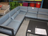 Vigo frame 3-zit aluminium charcoal mat | vigo frame hoekelement: links, aluminium charcoal mat | vigo zit en rugkussens voor hoek: - afbeelding 1 van  3