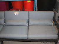 Vigo frame 3-zit aluminium charcoal mat | vigo frame hoekelement: links, aluminium charcoal mat | vigo zit en rugkussens voor hoek: - afbeelding 2 van  3