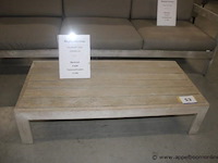 Vigo frame 3-zit teak vergrijsd | vigo salontafel 120x60x28cm in teak vergrijsd | 3x reno/belvedere/vigo 1 zit- en rugkussen voor 1-zit - afbeelding 2 van  2