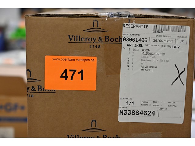 Villeroy en bosch onderbouwwastafel - afbeelding 1 van  2