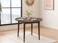 Vina uitschuifbare eettafel | 100% melamine | walnoot - afbeelding 1 van  6