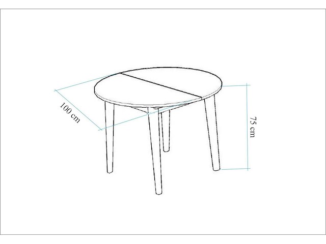 Vina uitschuifbare eettafel | 100% melamine | walnoot - afbeelding 6 van  6