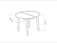 Vina uitschuifbare eettafel | 100% melamine | walnoot - afbeelding 6 van  6