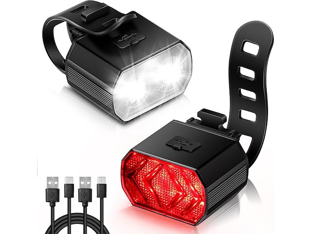 Vinabo fietsverlichtingsset - afbeelding 1 van  3