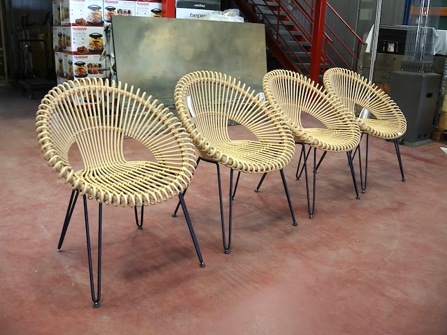 Vincent sheppard rotan stoel (x4) - afbeelding 3 van  8