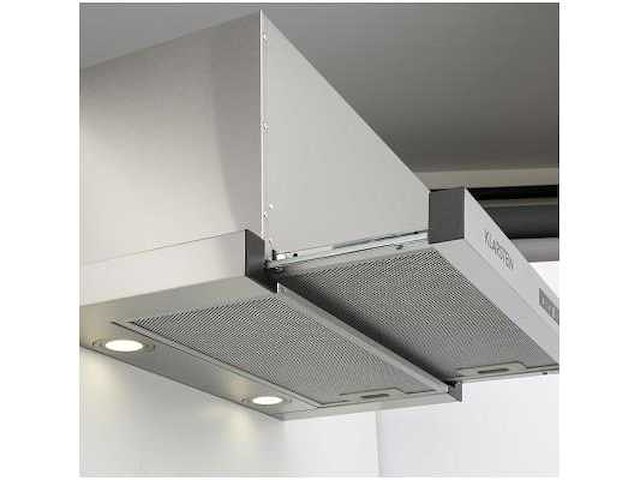 Vinea flat intrekbare wandkap 60cm 610m³/u klasse a - zilver - zilver - afbeelding 1 van  3