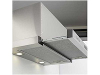 Vinea flat intrekbare wandkap 60cm 610m³/u klasse a - zilver - zilver - afbeelding 1 van  3