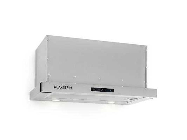 Vinea flat intrekbare wandkap 60cm 610m³/u klasse a - zilver - zilver - afbeelding 2 van  3