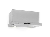 Vinea flat intrekbare wandkap 60cm 610m³/u klasse a - zilver - zilver - afbeelding 2 van  3