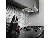 Vinea flat intrekbare wandkap 60cm 610m³/u klasse a - zilver - zilver - afbeelding 3 van  3