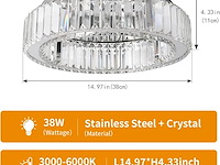 Vinilky kristallen plafondlamp - afbeelding 3 van  3