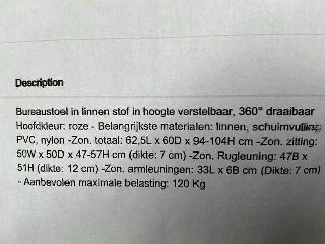 Vinselto 921-33pk bureaustoel - afbeelding 4 van  8