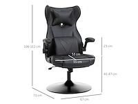 Vinsetto videogamestoel met lendensteun, racestijl - afbeelding 4 van  8