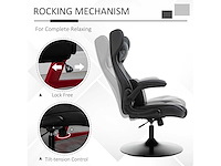 Vinsetto videogamestoel met lendensteun, racestijl - afbeelding 7 van  8