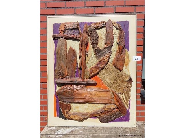 Vintage 3-dimensioneel kunstwerk - afbeelding 1 van  4