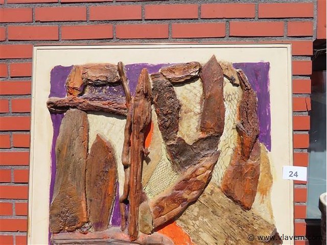 Vintage 3-dimensioneel kunstwerk - afbeelding 2 van  4