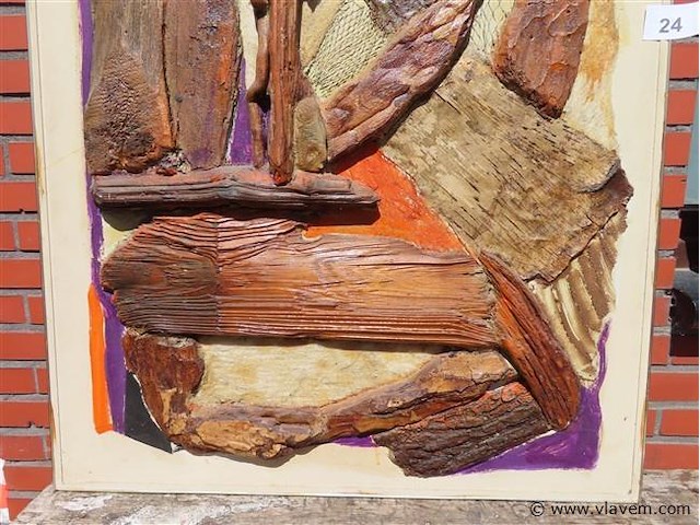 Vintage 3-dimensioneel kunstwerk - afbeelding 3 van  4