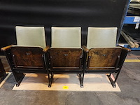 Vintage 3-zit theaterstoel - afbeelding 1 van  8