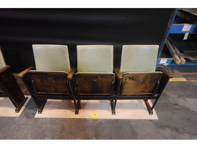 Vintage 3-zit theaterstoel - afbeelding 2 van  8