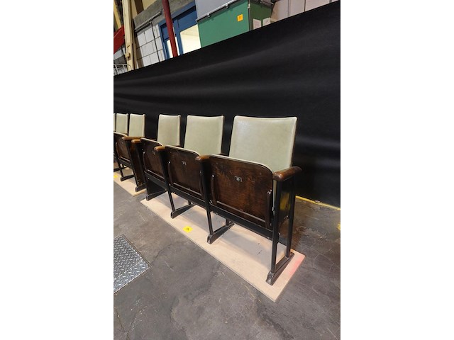 Vintage 3-zit theaterstoel - afbeelding 3 van  8