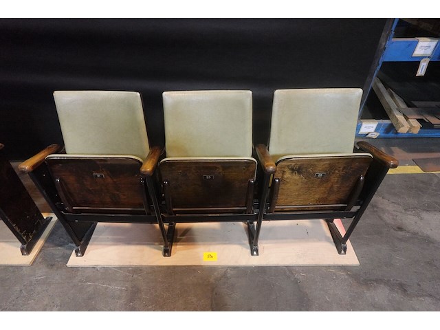 Vintage 3-zit theaterstoel - afbeelding 5 van  8