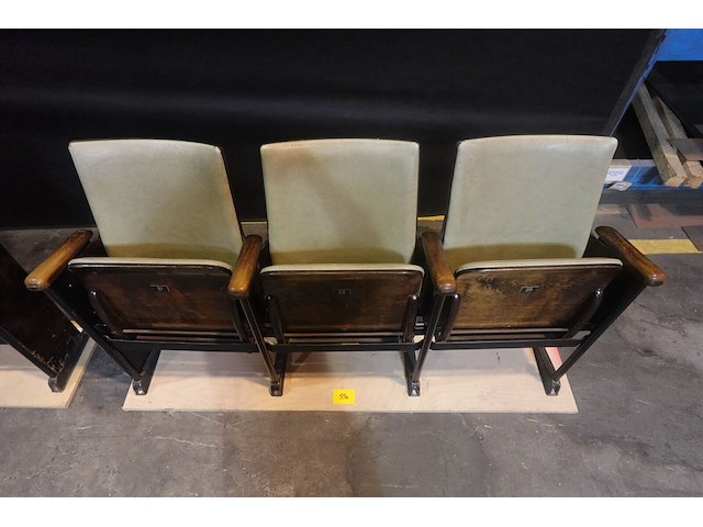 Vintage 3-zit theaterstoel - afbeelding 6 van  8