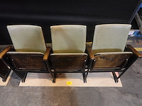 Vintage 3-zit theaterstoel - afbeelding 6 van  8