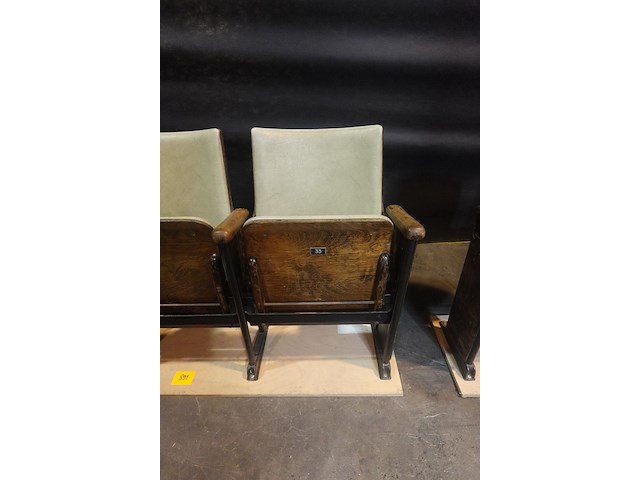 Vintage 3-zit theaterstoel - afbeelding 3 van  9