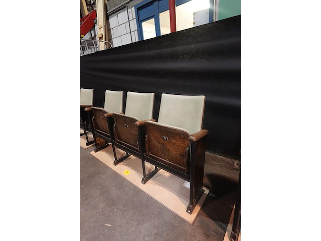 Vintage 3-zit theaterstoel - afbeelding 7 van  9