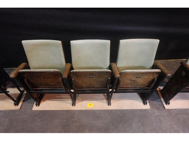 Vintage 3-zit theaterstoel - afbeelding 8 van  9