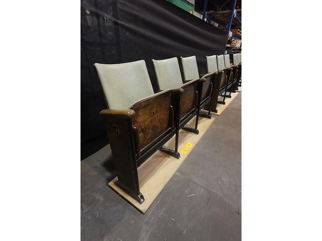 Vintage 3-zit theaterstoel - afbeelding 2 van  14