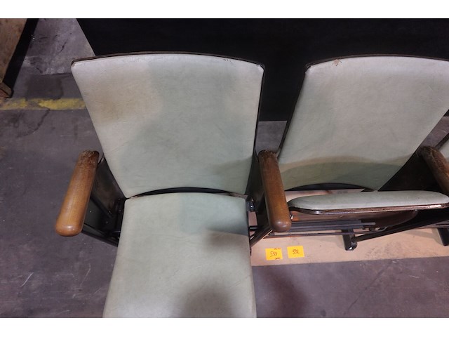 Vintage 3-zit theaterstoel - afbeelding 3 van  14