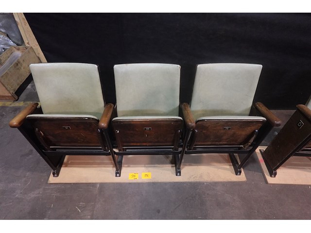 Vintage 3-zit theaterstoel - afbeelding 6 van  14
