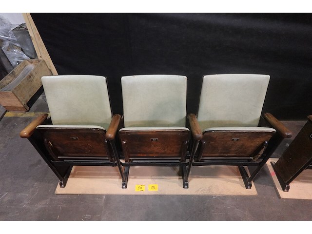 Vintage 3-zit theaterstoel - afbeelding 7 van  14