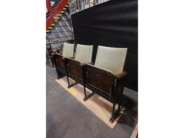 Vintage 3-zit theaterstoel - afbeelding 8 van  14
