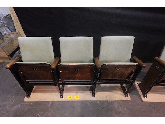 Vintage 3-zit theaterstoel - afbeelding 10 van  14
