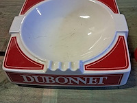 Vintage asbakken 2 x dubonnet keramiek en glas - afbeelding 1 van  10