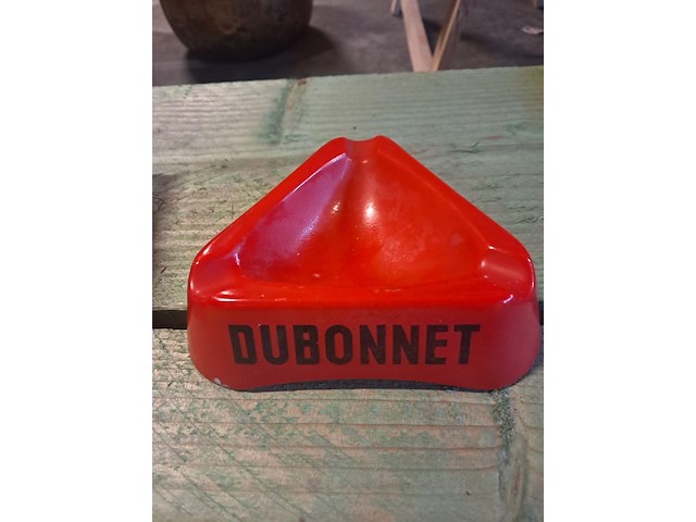 Vintage asbakken 2 x dubonnet keramiek en glas - afbeelding 3 van  10