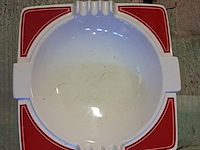 Vintage asbakken 2 x dubonnet keramiek en glas - afbeelding 6 van  10