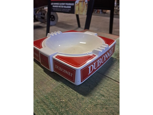 Vintage asbakken 2 x dubonnet keramiek en glas - afbeelding 7 van  10