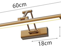 Vintage badkamerspiegellamp, retro 60 cm - afbeelding 2 van  5