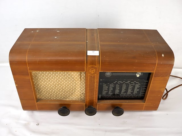 Vintage blauwpunkt buizenradio - afbeelding 2 van  7