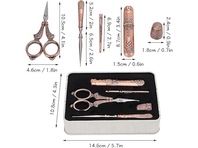 Vintage borduurgereedschapset - afbeelding 2 van  3