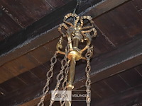 Vintage bronzen kroonluster - afbeelding 4 van  4